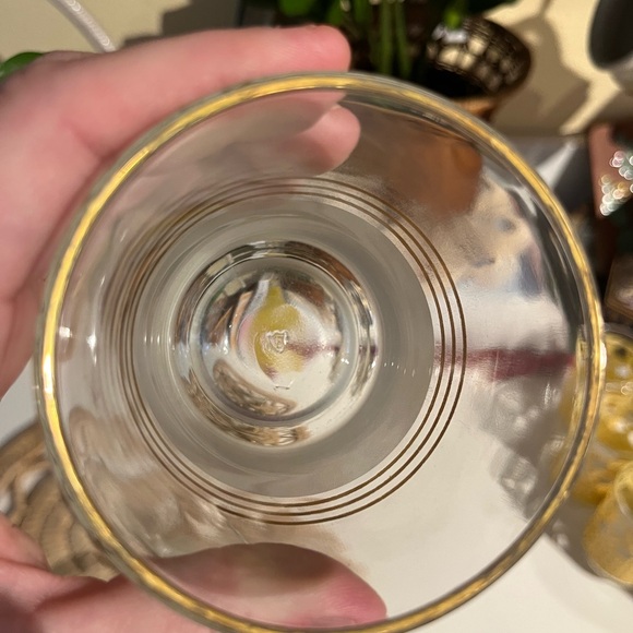 Set of 4 Federal Glass gold and frosted rocks glasses (set 1) - Picture 6 of 9